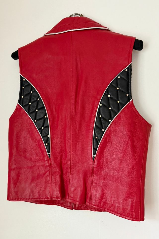 90's Jeweled Leather Vest Selected by Wax Plant #3