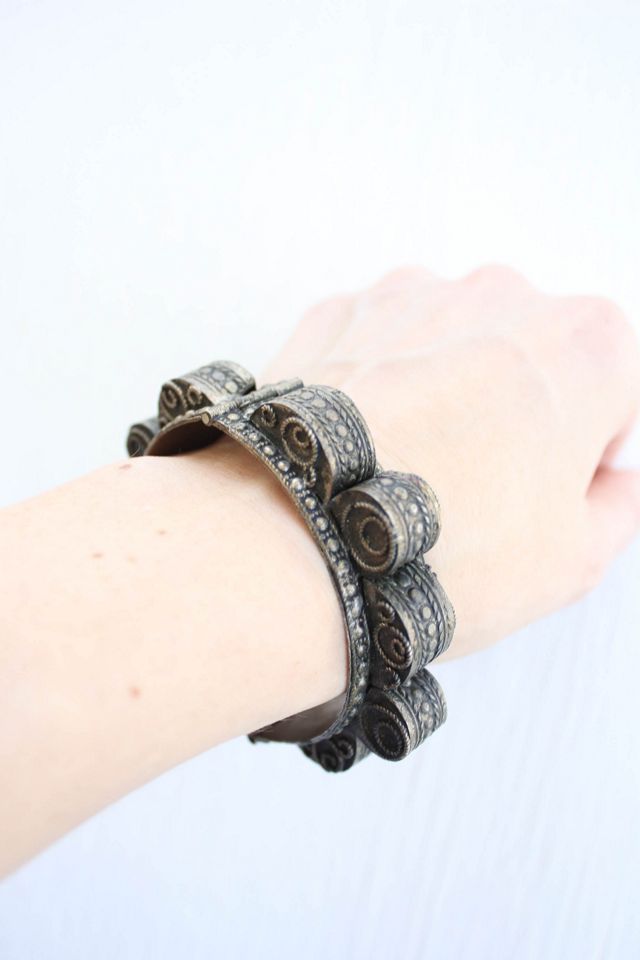 Vintage Brass Bedouin Hinged Cuff Bracelet Selected By Moons + Junes Vintage #3