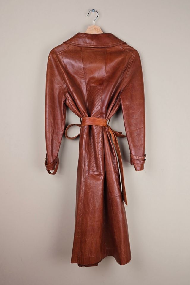 RARE Vintage Skin Gear Brand Buttery Soft Leather Trench Coat  Selected By The Igala NYC #2