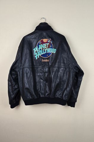 Vintage Reversible Planet Hollywood London Leather Jacket Size L  selected by The Igala NYC