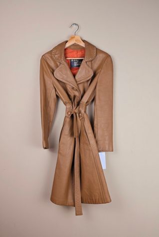 Vintage 24K by Dandi Modes Leather Trench Coat  Selected By The Igala NYC