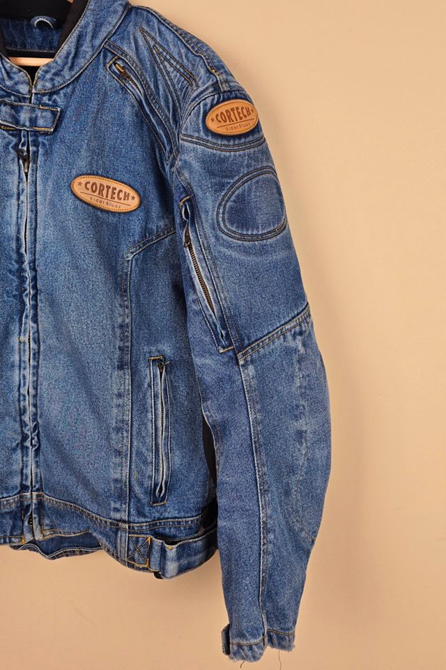 RARE Vintage Structured Denim Biker Jacket size M  selected by The Igala NYC #1