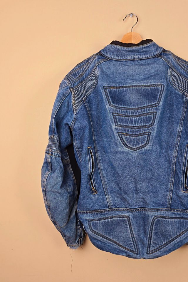RARE Vintage Structured Denim Biker Jacket size M  selected by The Igala NYC #3