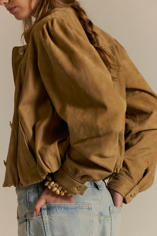 Женская куртка Free People Nimbus Suede, цвет: Ореховый комбинированный — фото 3