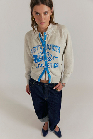 Junior Sweatshirt Cardi by Free People in Grey, Size: L