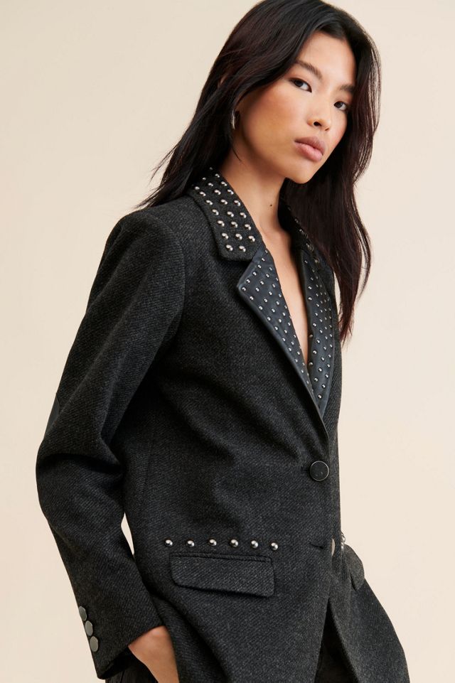 One Teaspoon Charcoal Studded Blazer #2