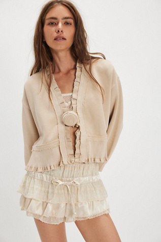 Spring Fling Sweatshirt at Free People in Morning Oat, Size: Medium