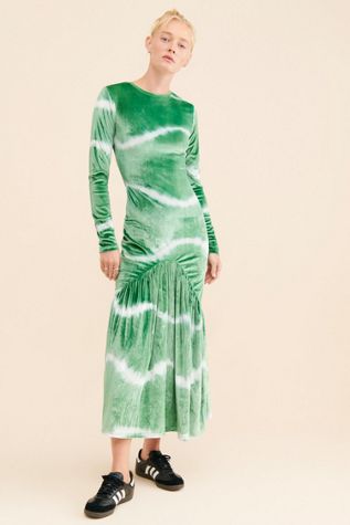 Norblack Norwhite Icey Aurora Gathered Dress