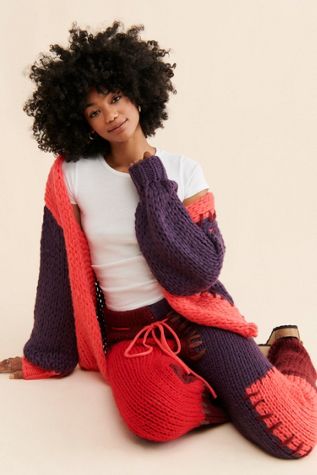 SAACHI Colorblock Patchwork Cardigan