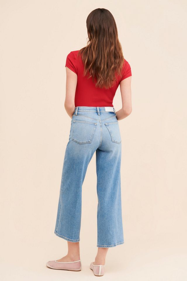 RE/DONE High Rise Wide Leg Crop Jeans #1