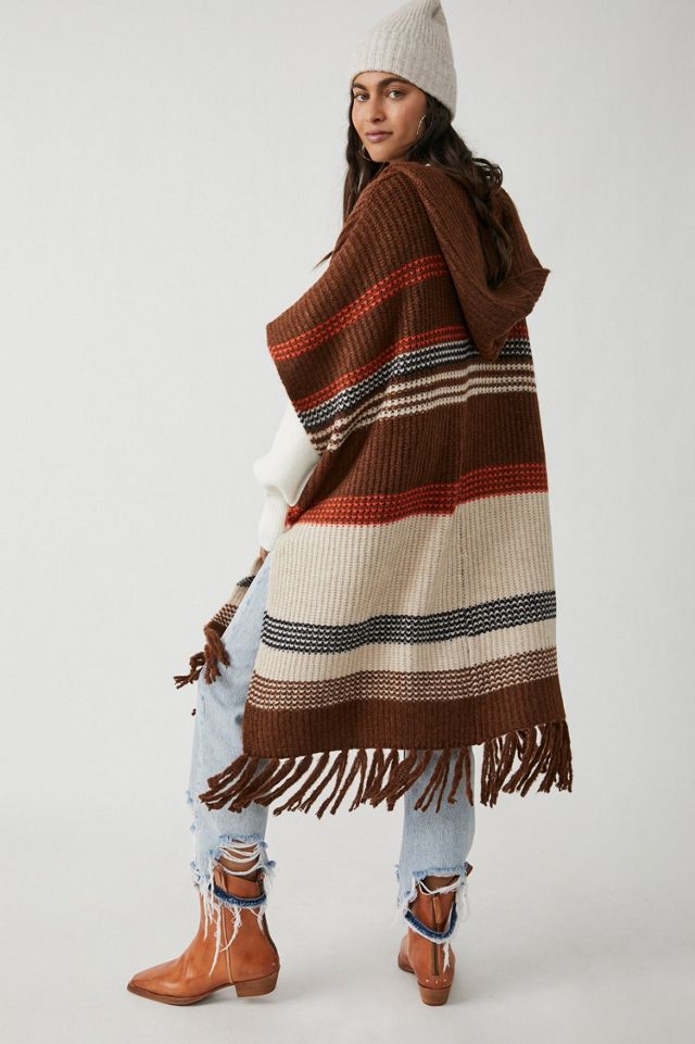 Leslie Striped Poncho #1