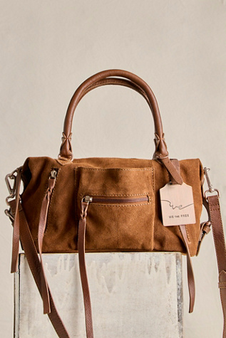 We The Free Suede Baby Emerson Bag at Free People in Tan