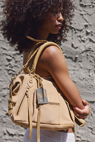 We The Free Suede Baby Emerson Bag at Free People in Italian Straw