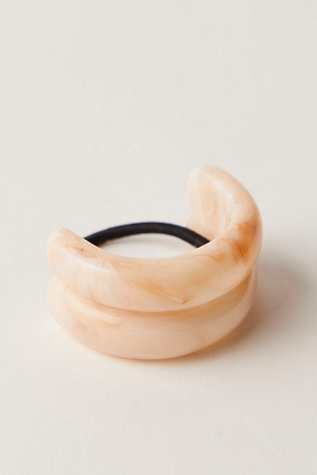 Jumbo Acrylic Pony Cuff at Free People in Latte