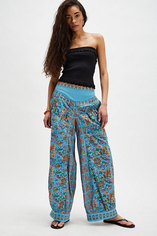 Laurel Canyon Pants at Free People in Turquoise Combo, Size: Medium