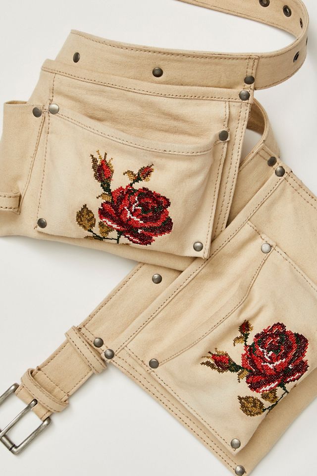 Cabbage Rose Pocket Belt #2