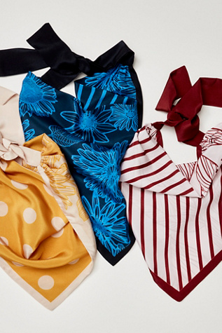 Off Duty Reversible Hair Scarf by Free People in Blue