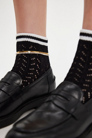 Pointelle Trouser Socks at Free People in Black