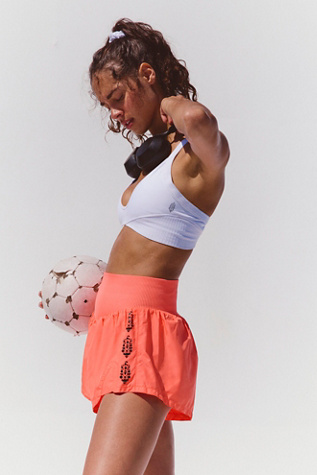 Carpe Diem Logo Shorts by FP Movement at Free People, Neon Coral Logo, XS