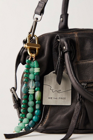 Prismatic Beaded Bag Charm by Free People in Green