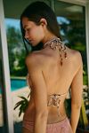 It's Now Cool The Triangle Beaded Palm Bikini Top