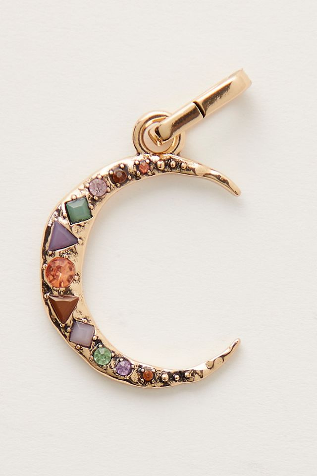 Crescent Stone Charm