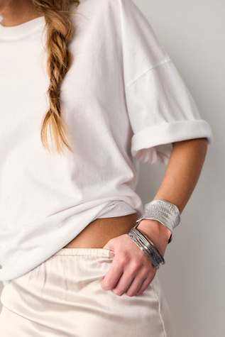 Going To California Cuff at Free People in Worn Silver