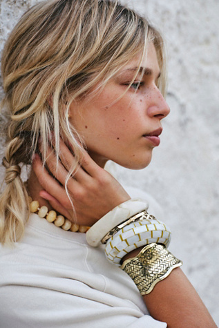 Going To California Cuff by Free People in Gold