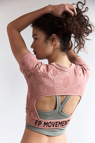 Run The Distance Baby Tee by FP Movement at Free People, Petal, XS/S