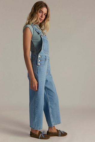 We The Free Deep Trance Overalls at Free People in Medium Wash, Size: M