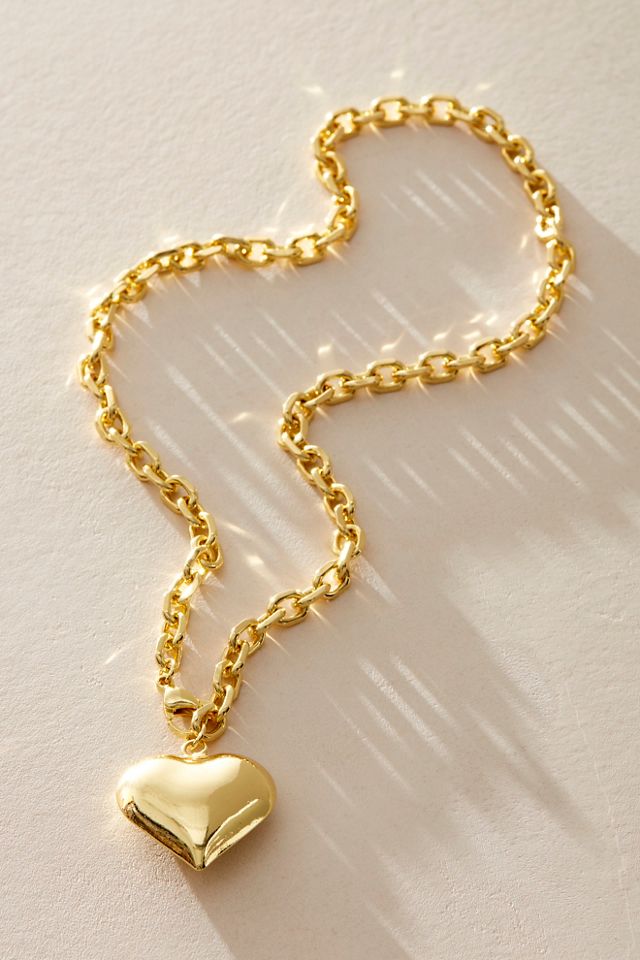 Puffy Heart Convertible Chain Necklace #2