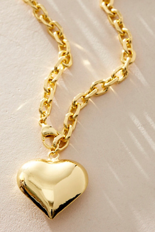 Женская цепочка Marlyn Schiff Puffy Heart Convertible Chain, цвет: Золотой — фото 3