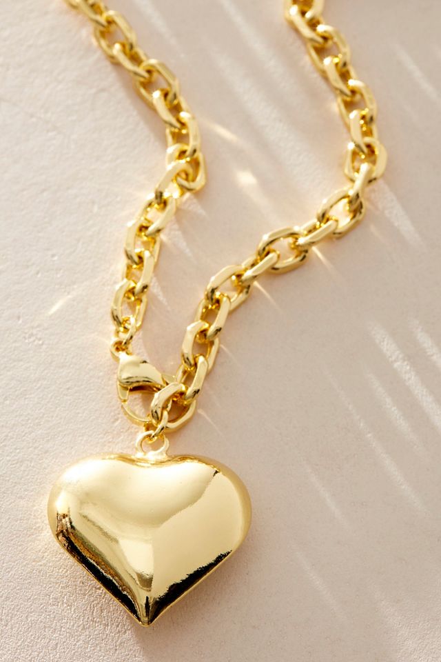 Puffy Heart Convertible Chain Necklace #3