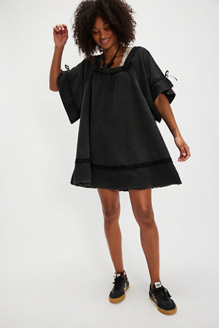 Astoria Sweatshirt Tunic by Free People in Black, Size: L