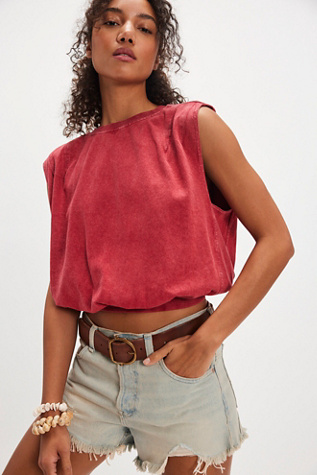 We The Free Boba Girl Tee at Free People in Berry Twist, Size: XL