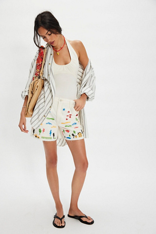 MOTHER The Stud Finder Frayed Shorts