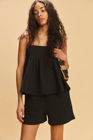 Ensemble Short Terry Stella par free-est en Noir Délavé, pour femme chez Free People