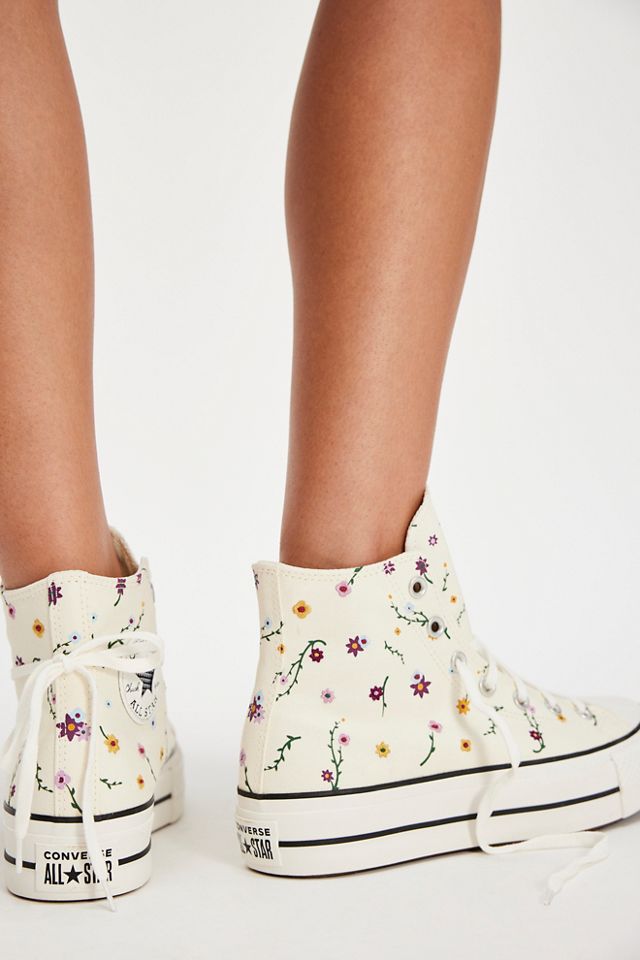 Chuck Taylor All Star Lift Embroidered Blooms Sneakers #2