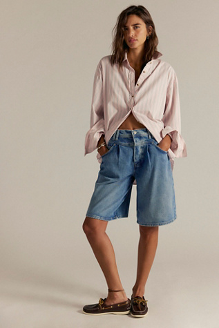 We The Free Interstate Slouchy Denim Shorts