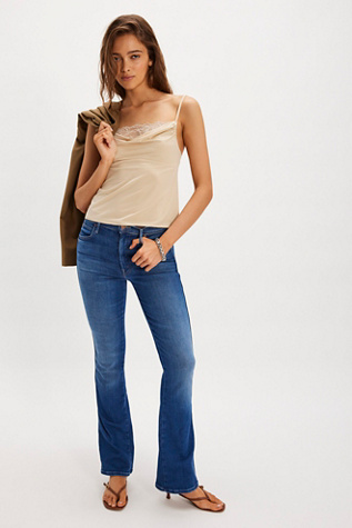 MOTHER The Mid-Rise Smokin Double Jeans at Free People in Dark Wash, Size: 26