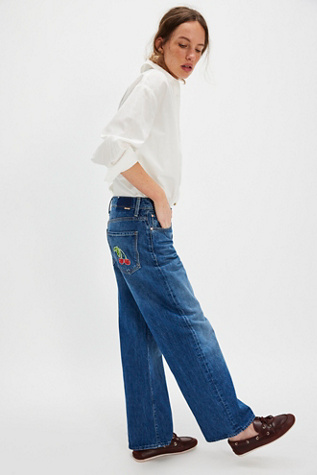 MOTHER The Dodger Ankle Embellished Jeans