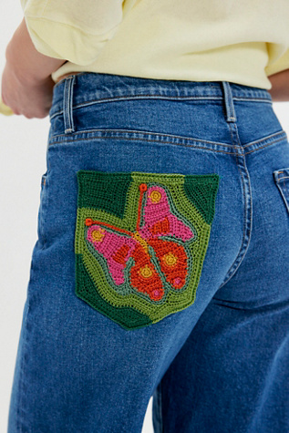 MOTHER The Dodger Ankle Embellished Jeans