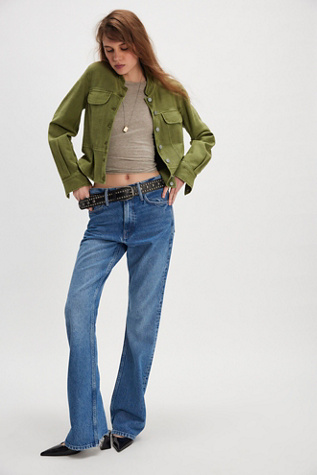 MOTHER The Chomp Heel Chew Jeans at Free People in Medium Wash, Size: 28