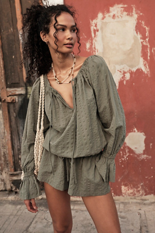 Estrella Romper by free-est at Free People in Green, Size: S