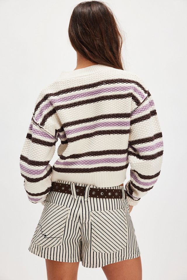 Lila Stripe Cardi #1