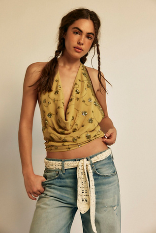 Haut Dos Nu All Nighter par Free People en Jaune, pour femme