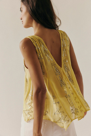 Женский топ Free People Ibiza Night Top, цвет: Sunny Shine — фото 2
