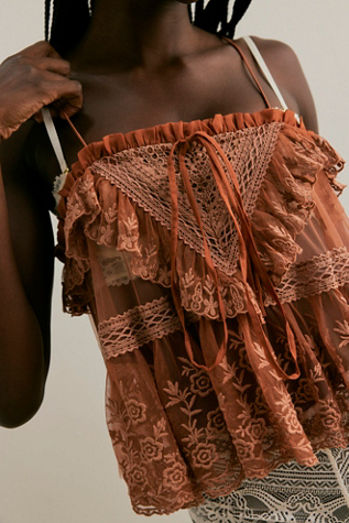 Débardeur Brodé Sofia par Free People en Huile D'argan, pour femme taille: XL