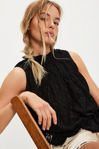 Cinch Me Top at Free People in Black, Size: Large