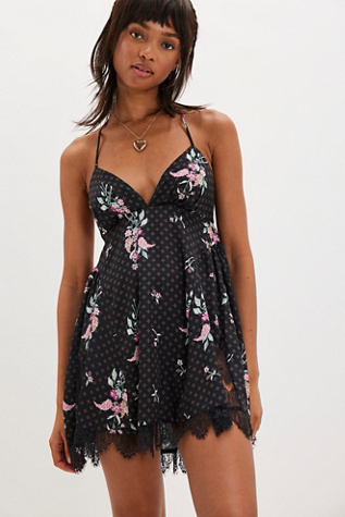 Bali Sunday Afternoon Mini Slip by Intimately at Free People in Black, Size: L